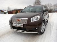 Защита передняя нижняя (двойная) 60,3/42,4 мм для Geely Emgrand X7 2013-