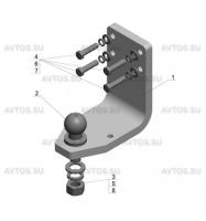 Фаркоп AvtoS для TOYOTA Land Cruiser 76 (1984-)