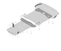 Защита алюминиевая Мотодор BMW X4 (f26) 2014-2018 (двигателя, КПП, радиатора, разд. коробки)