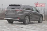 Защита задняя 75х42 овальная Toyota Highlander (2014 по наст.)