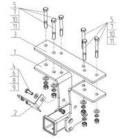Фаркоп AvtoS для NISSAN Pathfinder 2005-2014 (род квадрат)