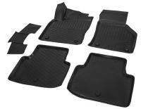 Автомобильные коврики Rival для Volkswagen Passat B8 2015-н.в., полиуретан, с крепежом, с перемычкой, 5 шт., 15803002