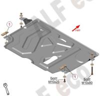 Защита Альфеко для картера двигателя и кпп Toyota Camry V-3,5 (2011-)