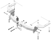 Фаркоп Мотодор на Toyota Land Cruiser 200 (2015-2021) полностью оцинкован, для комплектаций Excalibur и Executive