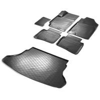 Комплект ковриков салона и багажника Rival для Hyundai Solaris II седан 2017-н.в., полиуретан, без крепежа, с перемычкой, 6 шт., K12305007-8