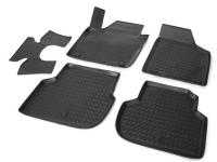 Автомобильные коврики Rival для Volkswagen Jetta седан 2010-н.в., полиуретан, с крепежом, с перемычкой, 5 шт., 15802001