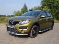 Защита передняя нижняя 42,4 мм для Renault Sandero Stepway (5S) 2014-2018
