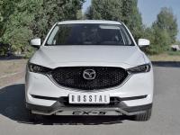 Защита переднего бампера d42 волна с надписью MAZDA CX-5 2017-