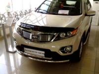Дефлектор капота Kia Sorento (Киа Соренто) (2009-2012)/(2012-) (темн.)