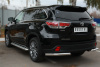 Защита заднего бампера уголки d63(секции) TOYOTA Highlander 2014-2016