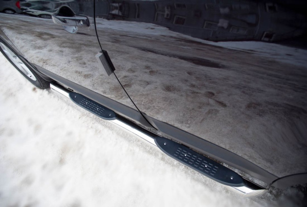 Фото Пороги труба d76 с накладками (вариант 1) NISSAN Qashqai+2 2010-2013