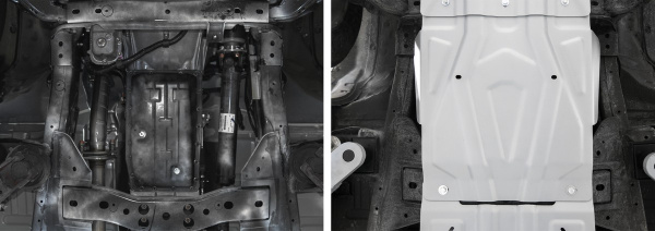 Фото Защита КПП Rival для Fiat Fullback 2016-н.в., алюминий 4 мм, с крепежом, 333.4047.2