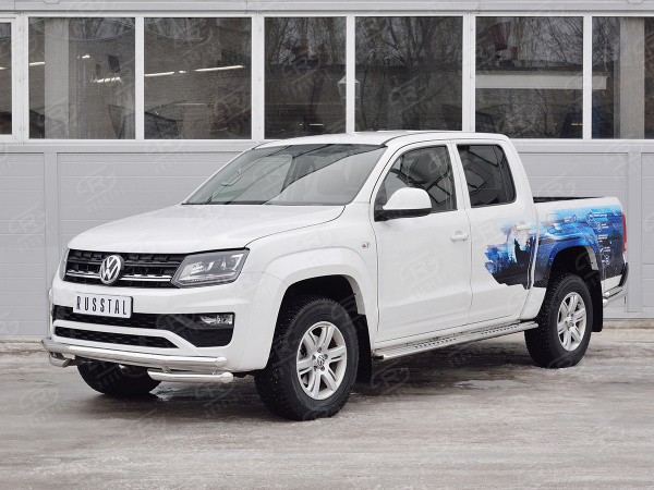 Фото Защита переднего бампера d63 секция-d63 уголки VOLKSWAGEN AMAROK 2016-