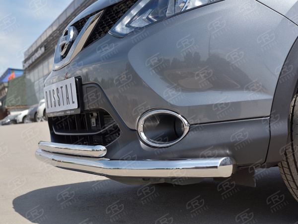 Фото Защита переднего бампера d63 секция-d42 дуга NISSAN QASHQAI 2015 SPB