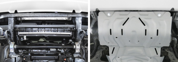 Фото Защита радиатора Rival для Mitsubishi L200 2015-н.в., алюминий 4 мм, с крепежом, 333.4046.2