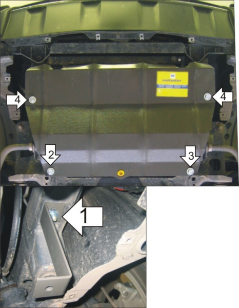 Фото Защита Motodor для картера Infiniti FX (2002-2008)