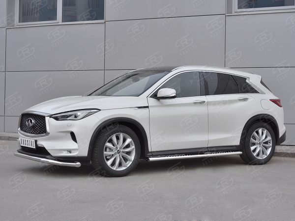 Фото Защита переднего бампера d63 волна INFINITI QX50 2018-
