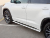 Фото Пороги труба 120х60 овал с проступью TOYOTA HIGHLANDER 2017
