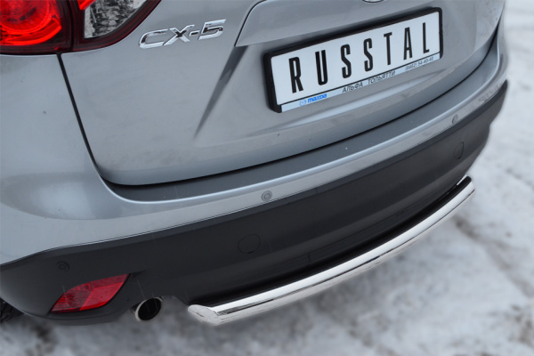 Фото Защита заднего бампера d63 (дуга) MAZDA CX-5 2011-2016