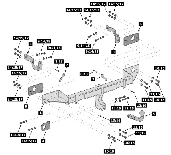 фото Фаркоп BERG для Hyundai Santa Fe IV (2021-2024)