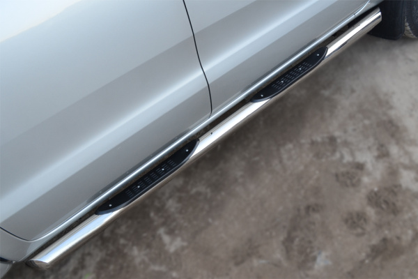 Фото Пороги труба d76 с накладкой (вариант 1) FORD RANGER 2011-