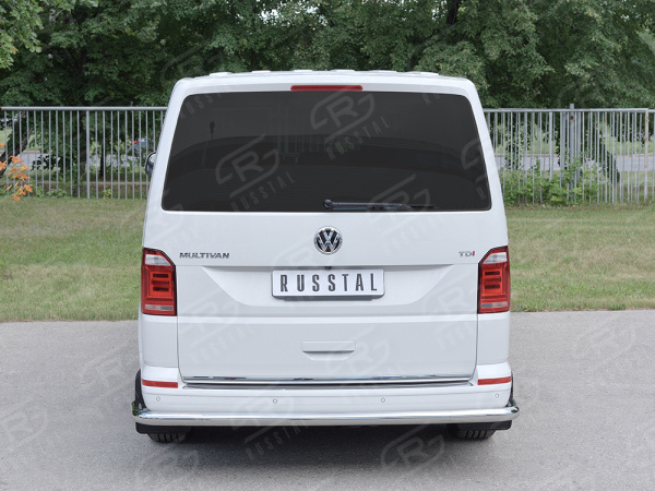 Фото Защита заднего бампера d63 секция VOLKSWAGEN Multivan Caravella Transporter Т6 2016 (короткая база)