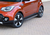 Фото Пороги алюминиевые Rival "Premium" для Kia Soul 2017-