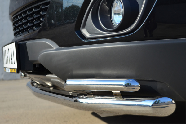 Фото Защита переднего бампера d63 (секции) d42 (уголки) OPEL ANTARA 2012-