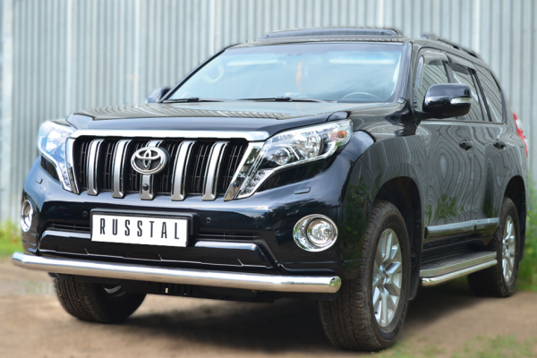 Фото Защита переднего бампера d76 (секции) TOYOTA LC Prado 150 2014-2017