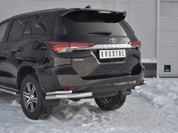 Фото Защита заднего бампера уголки d63 секции d42 секции TOYOTA FORTUNER 2017-
