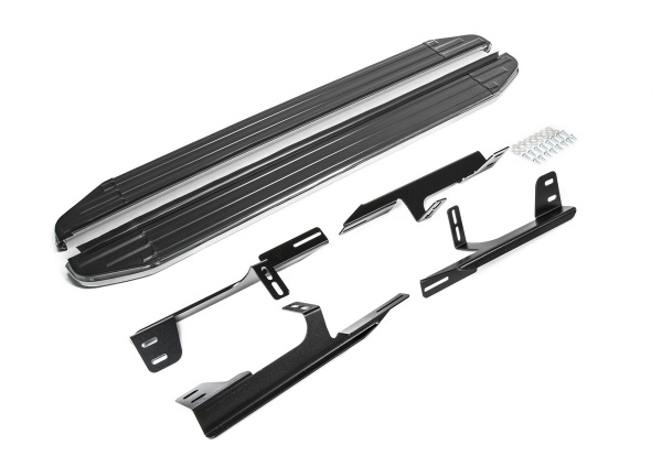 Фото Пороги алюминиевые Rival "Premium" для Honda CR-V 2012-2016