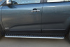 Пороги труба d42 с листом (лист алюм, проф. нерж) (вариант 1) KIA Sorento 2012-