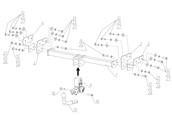 фото Фаркоп BERG «быстросъемный на ключ» для Jaecoo J7 (2023-)