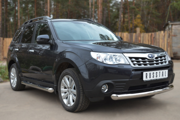 Фото Защита переднего бампера d76 (дуга) SUBARU Forester 2008-2012