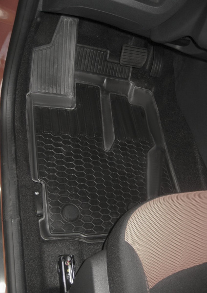 Комплект ковриков салона и багажника Rival для Renault Kaptur 5-дв. (4WD) 2016-н.в., полиуретан, с крепежом, с перемычкой, 6 шт., K14707001-2