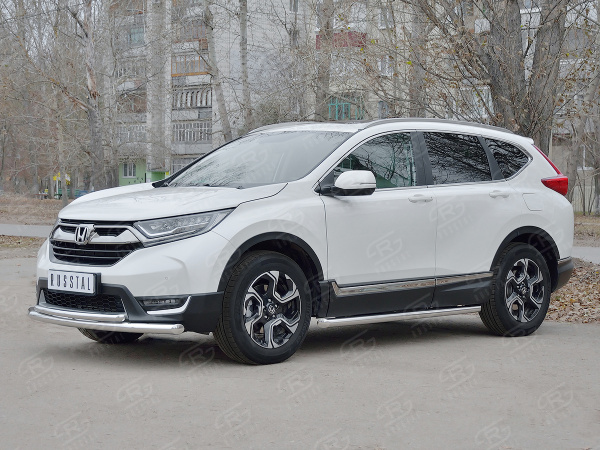 Фото Защита переднего бампера d63 секции-d42 дуга HONDA CR-V 2017-