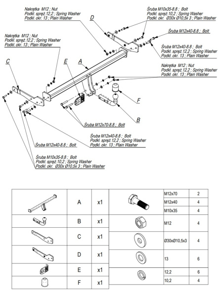 фото Фаркоп Imiola для Volkswagen Passat B8 седан/универсал (2015-) "включая AllTrack""