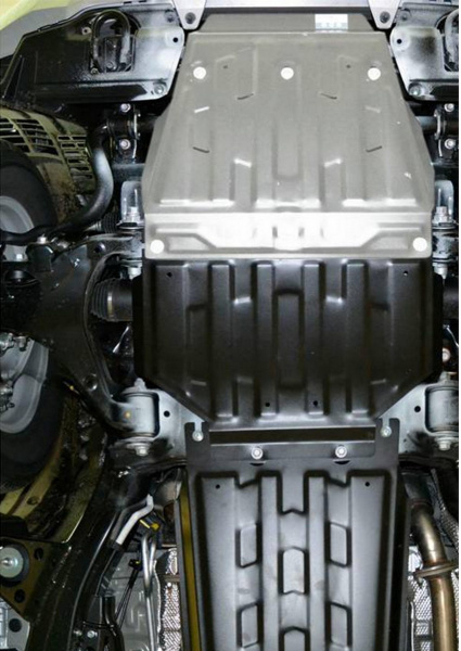 Фото Защита картера Rival (часть 1) для Lexus LX 2015-н.в., алюминий 4 мм, с крепежом, 333.5713.2