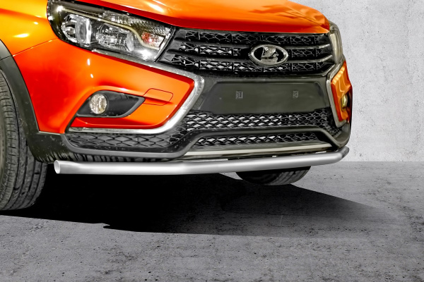 Фото Защита переднего бампера одинарная 51 мм (НПС) Vesta SW Cross 2017-