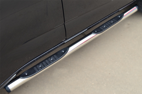 Фото Пороги труба d76 с накладкой (вариант 2) CHEVROLET Trailblazer 2012-