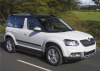 Пороги алюминиевые Rival "Black" для Skoda Yeti 2009-2014-