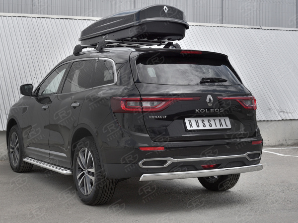 Фото Защита заднего бампера d75х42 дуга RENAULT KOLEOS 2017-