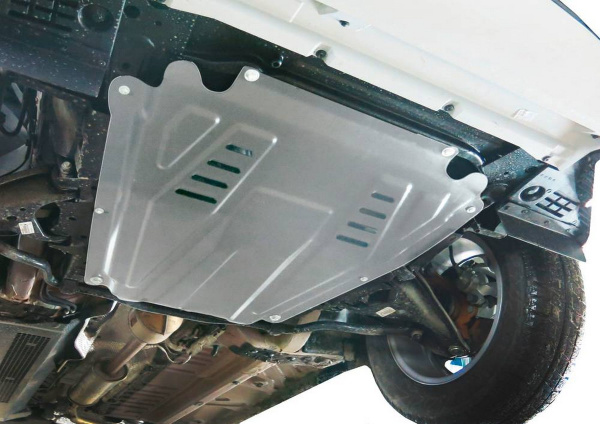 Фото Защита картера и КПП Rival для Renault Sandero Stepway 2005-2014, алюминий 4 мм, с крепежом, 333.6027.1