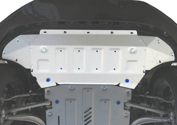 Фото Защита радиатора и картера Rival для Audi Q7 2015-н.в., алюминий 4 мм, с крепежом, 333.0329.1