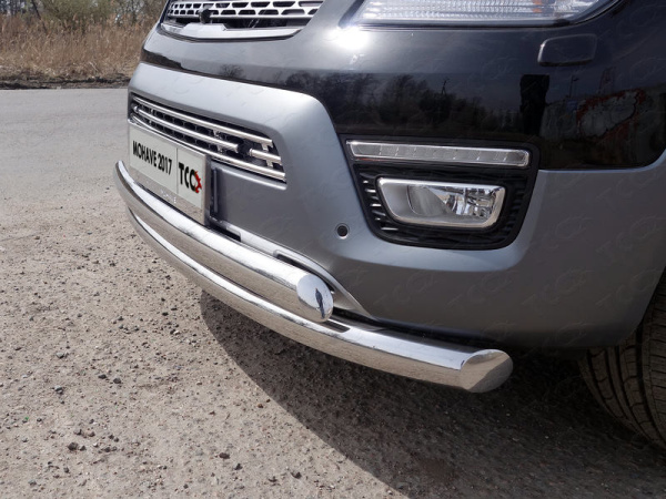 Фото Защита передняя нижняя (двойная) 76,1/75 мм для Kia Mohave 2017-