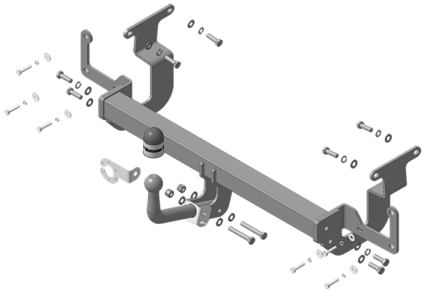 фото Фаркоп Мотодор с оцинкованным шаром на Citroen Jumpy 2016-