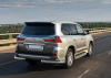 Защита заднего бампера d76+d42 уголки Lexus LX 2015-
