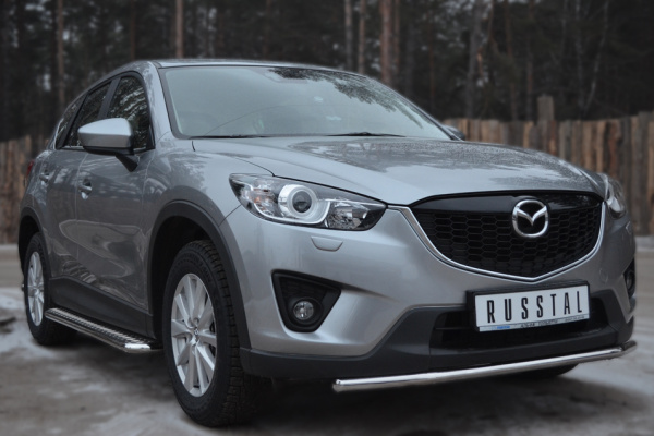 Фото Защита переднего бампера d42 MAZDA CX-5 2011-2016