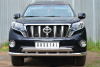 Защита переднего бампера d76 (секции) 75х42 (дуга)+декор паз TOYOTA LC Prado 150 2014-2017
