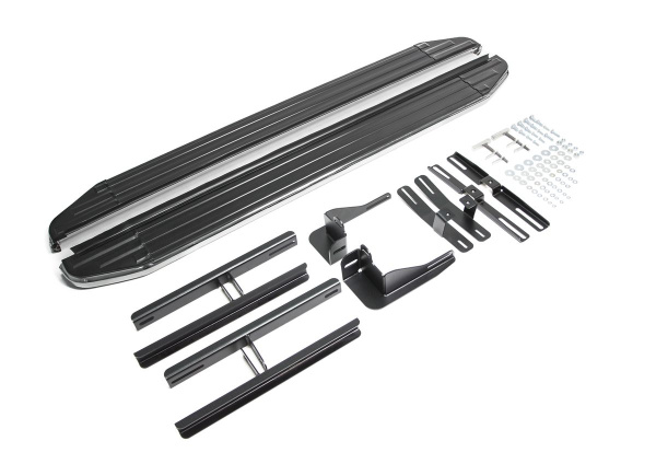 Фото Пороги алюминиевые Rival "Premium" для Chery Tiggo FL 2012-